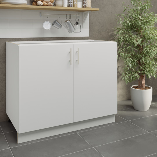 JD Greta Adjustable Legs Kitchen Base Unit 1000mm - White Matt A-