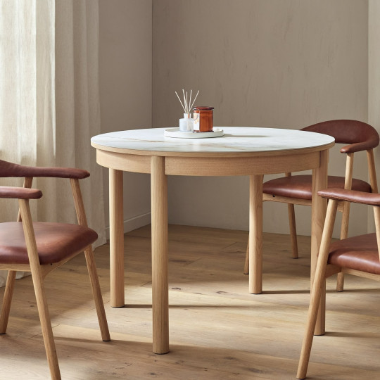 Lex Wooden 4 Seater Dining Table - Oak | Minimalist Scandi Style