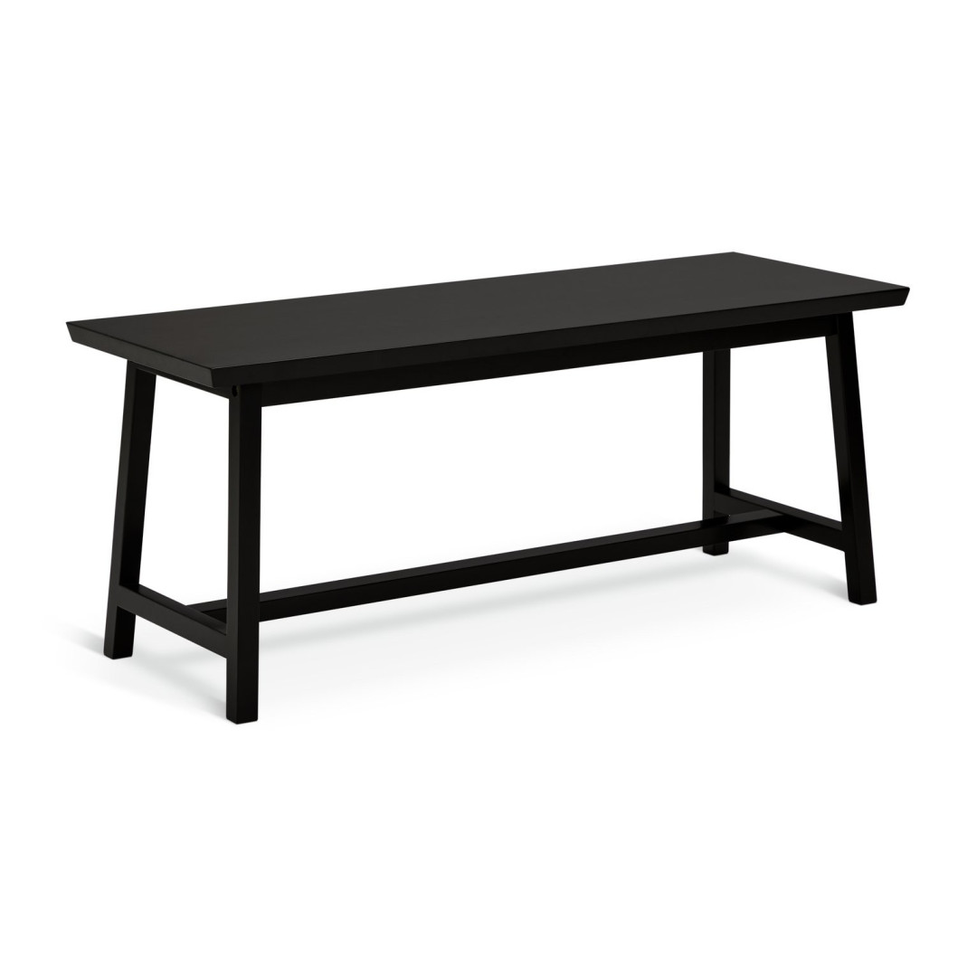 Kyoto Solid Wood Dining Bench - Black | Sleek Dark Aesthetic Kyoto Solid Wood Dining Bench - Black | Sleek Dark Aesthetic