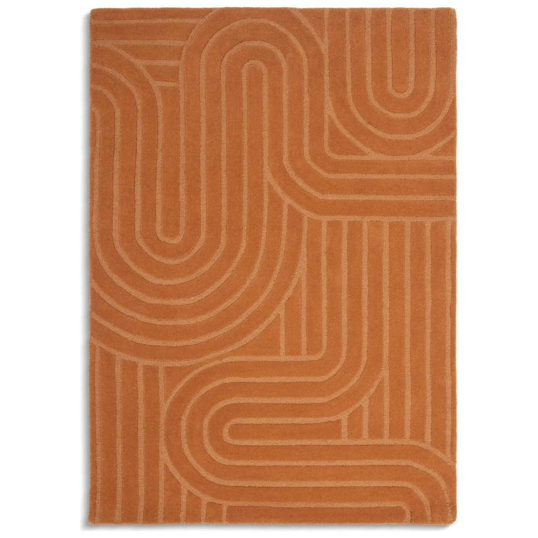 Mirage Carved Ginger Cut Pile Rug - 170x120cm Mirage Carved Ginger Cut Pile Rug - 170x120cm