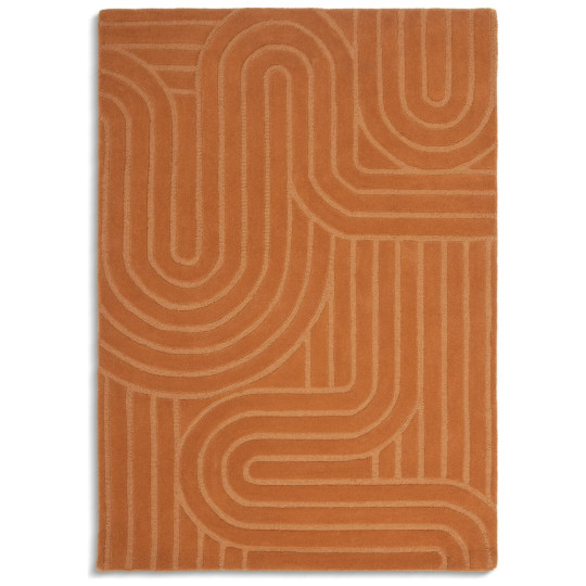 Mirage Carved Ginger Cut Pile Rug - 170x120cm