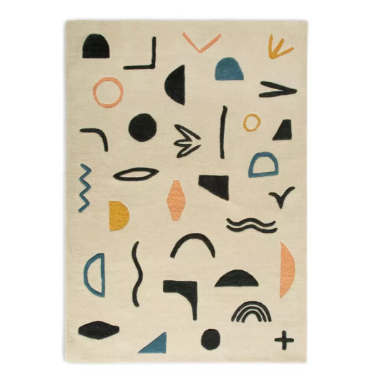 Symbols Wool Rug - Multicoloured - 120x170cm
