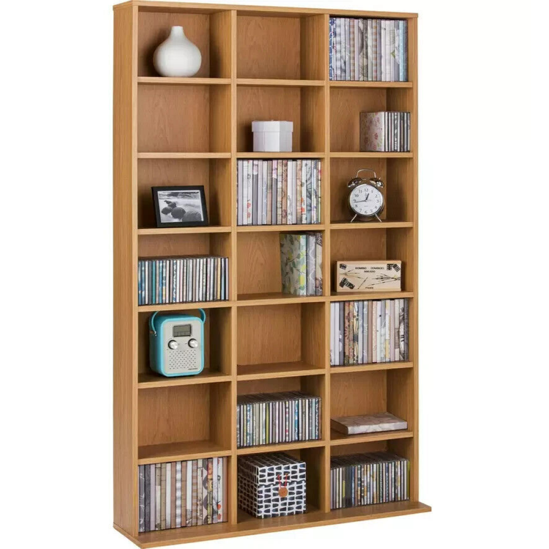 Islington CD and DVD Media Storage - Oak Effect Islington CD and DVD Media Storage - Oak Effect