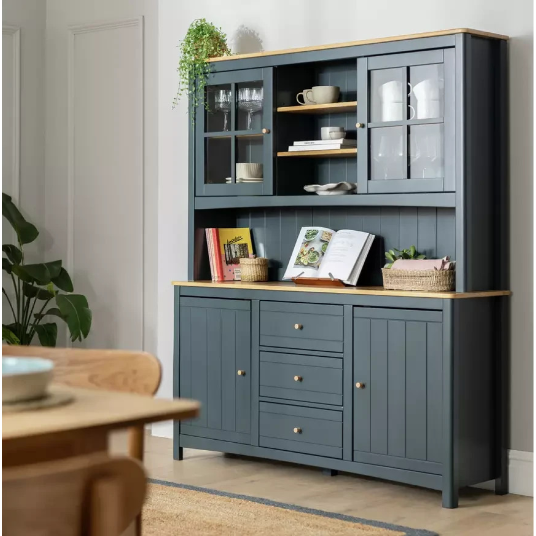 Bournemouth 4 Door 3 Drawer Sideboard Dresser Blue | Storage Cabinet Furniture Bournemouth 4 Door 3 Drawer Sideboard Dresser Blue | Storage Cabinet Furniture