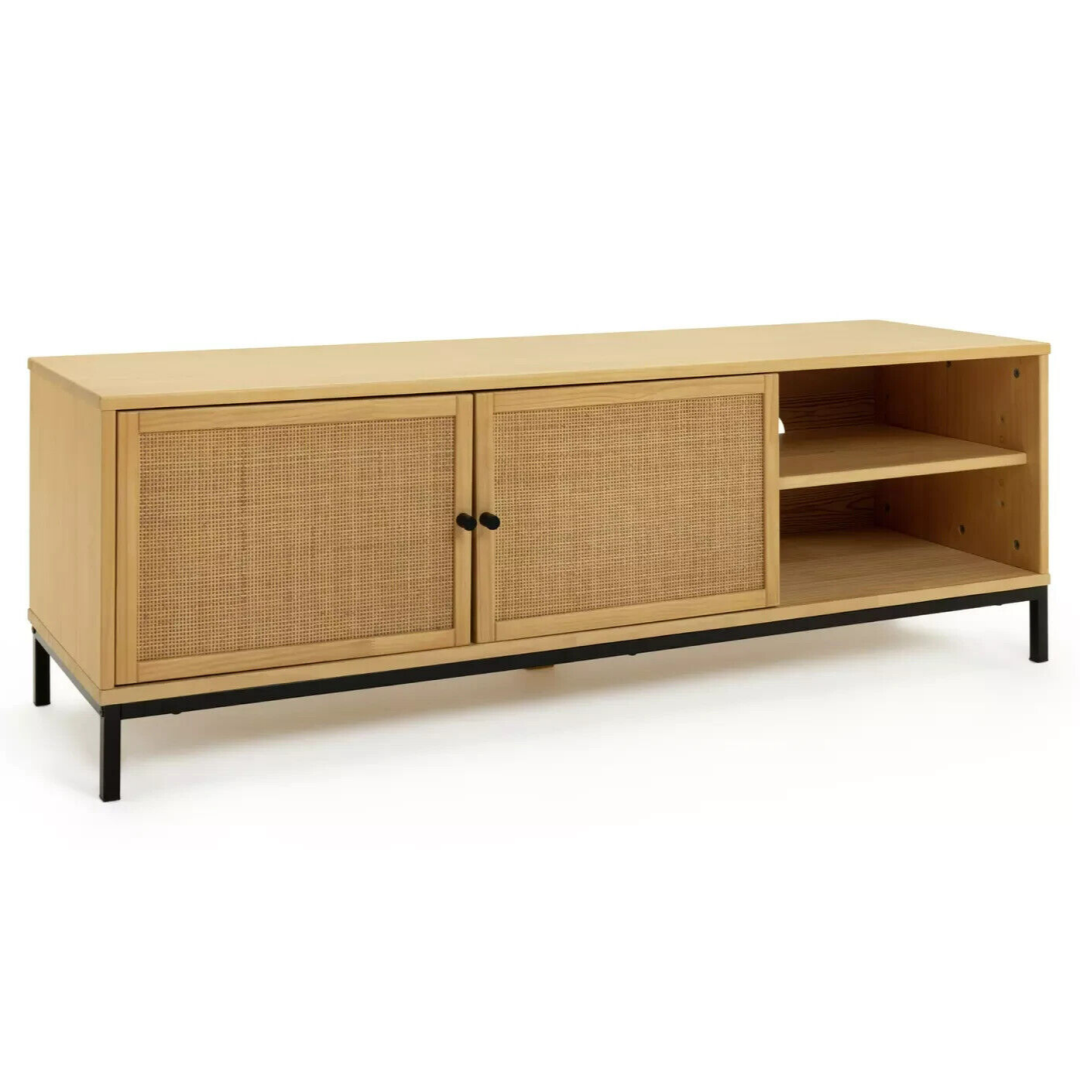 Elaina 2 Door TV Unit - Pine | Pine TV Stand Cabinet Media Storage Unit Elaina 2 Door TV Unit - Pine | Pine TV Stand Cabinet Media Storage Unit