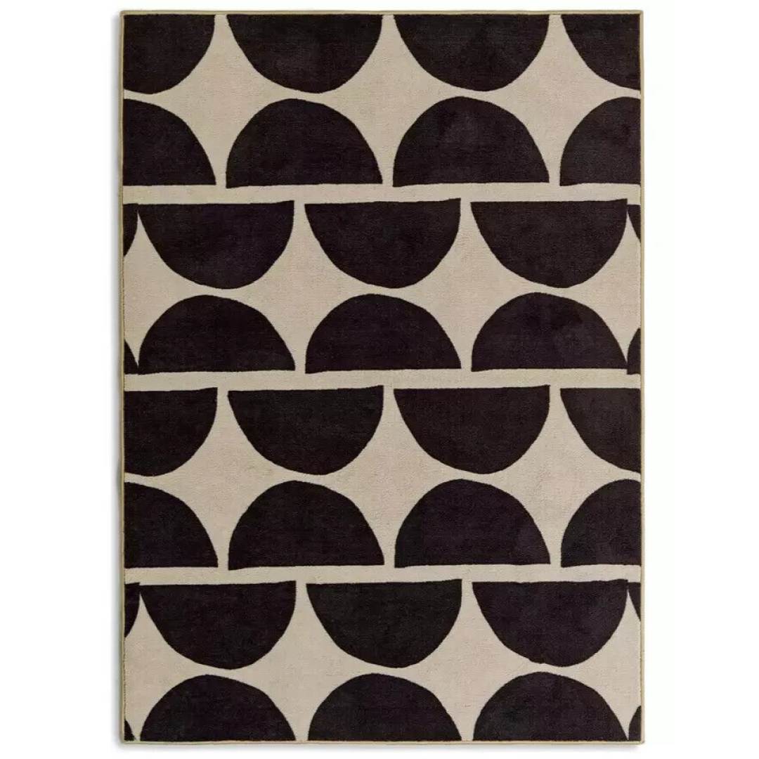 Mid Century Mini Geo Rug - Grey & White - 160x230cm ( B Grade 30621 ) Mid Century Mini Geo Rug - Grey & White - 160x230cm ( B Grade 30621 )