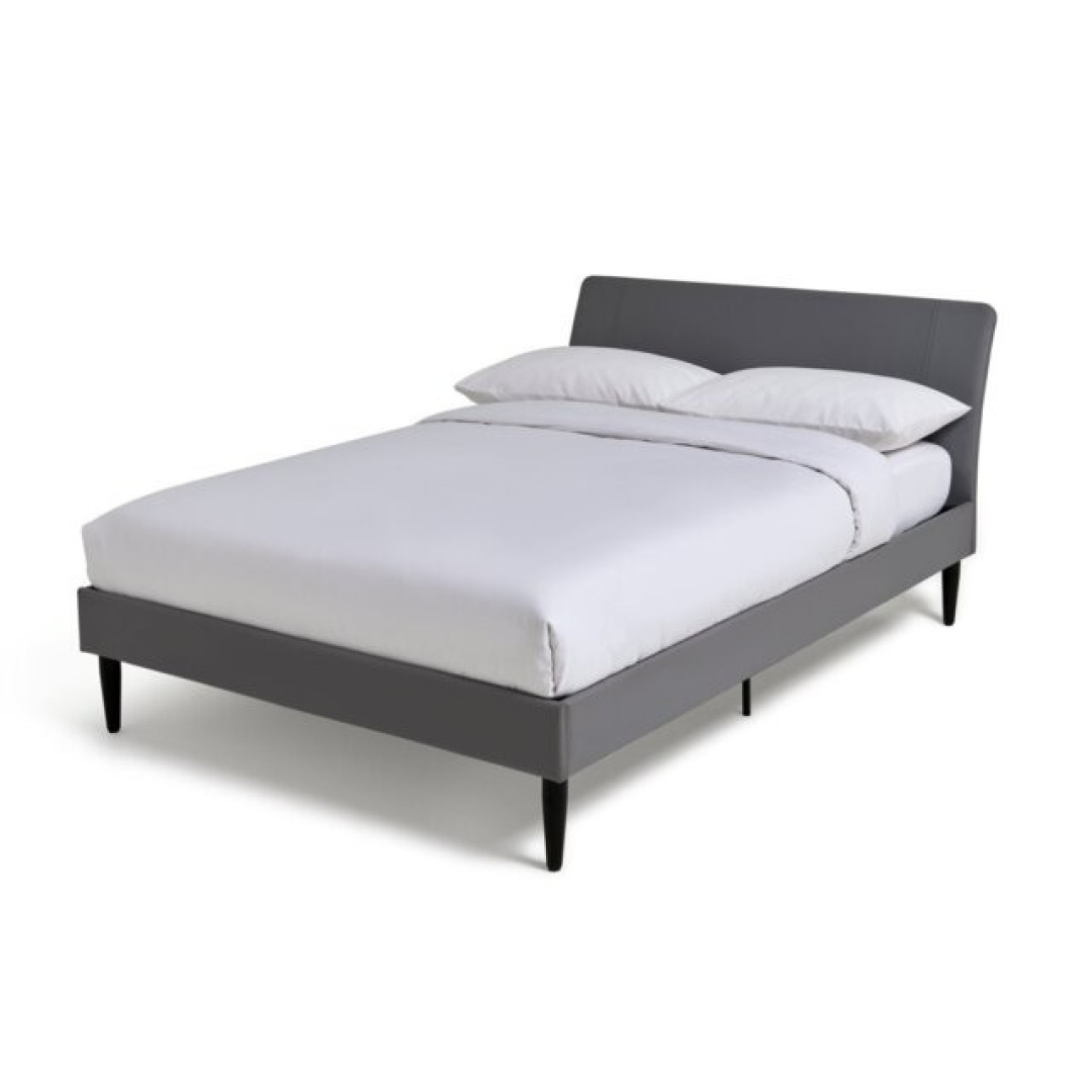 Home Mondial Small Double Bed Frame Grey | Modern Bedroom Furniture Bedstead Home Mondial Small Double Bed Frame Grey | Modern Bedroom Furniture Bedstead