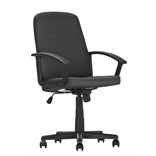 Home Brixham Faux Leather Office Chair - Black | Ergonomic Desk Chair Adjustable