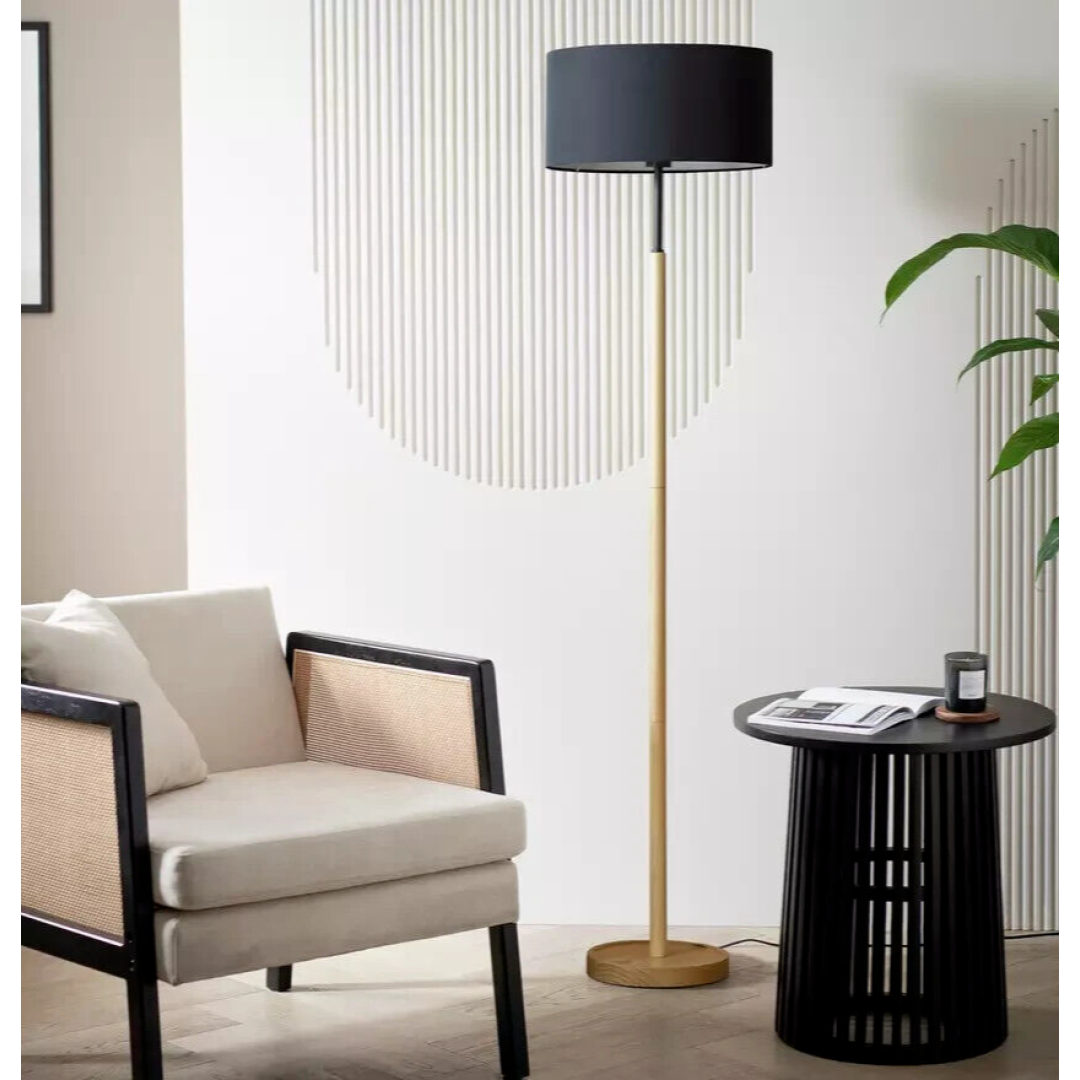 Gloss Stick Floor Lamp - Grey | Modern Standing Light Shade Living Room Lighting Gloss Stick Floor Lamp - Grey | Modern Standing Light Shade Living Room Lighting