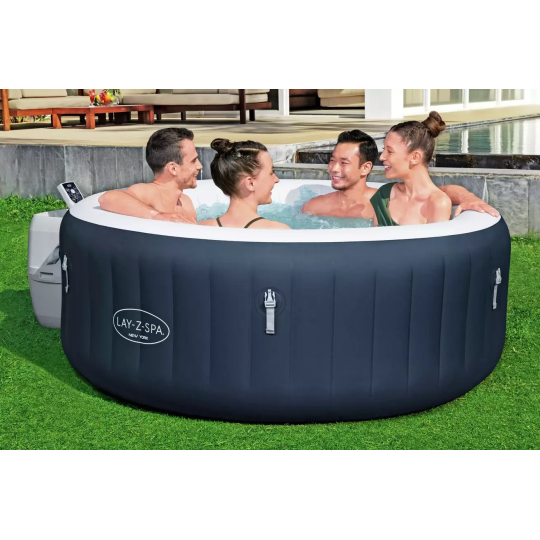Lay-Z-Spa New York 4 Person AirJet Hot Tub | Inflatable Outdoor Spa Jacuzzi