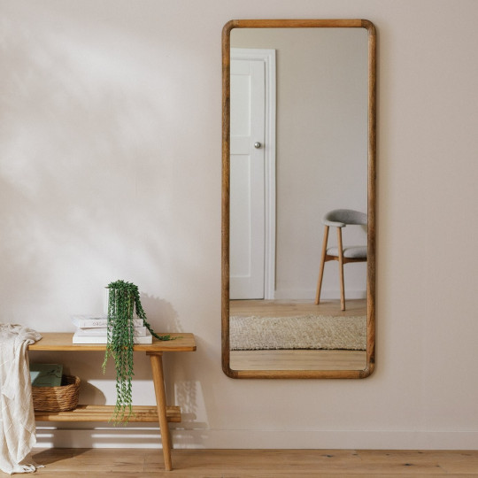 Mango Wood Full Length Wall Mirror - 140x60cm
