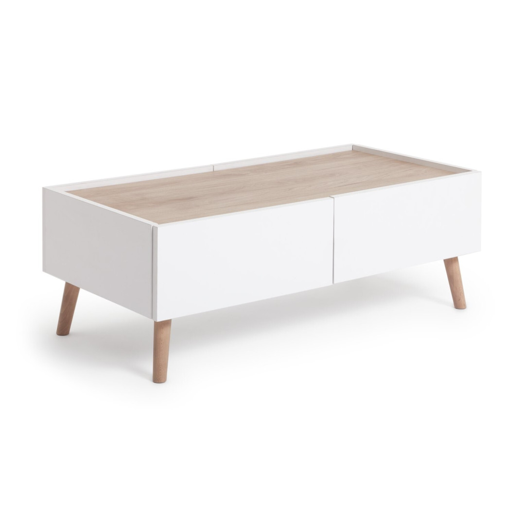 Skandi 2 Drawer Coffee Table - White Two Tone | Modern Living Room Skandi 2 Drawer Coffee Table - White Two Tone | Modern Living Room