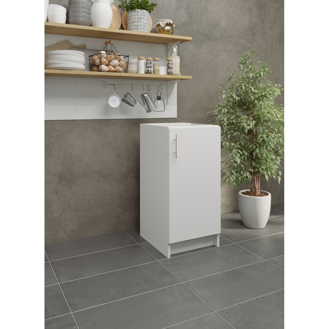 JD Greta Fixed Height Kitchen Base Unit 400mm - White Matt A- JD Greta Fixed Height Kitchen Base Unit 400mm - White Matt A-