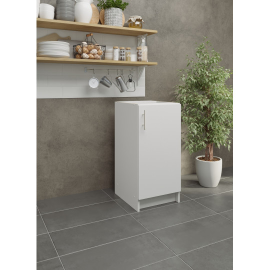 JD Greta Fixed Height Kitchen Base Unit 400mm - White Matt A-