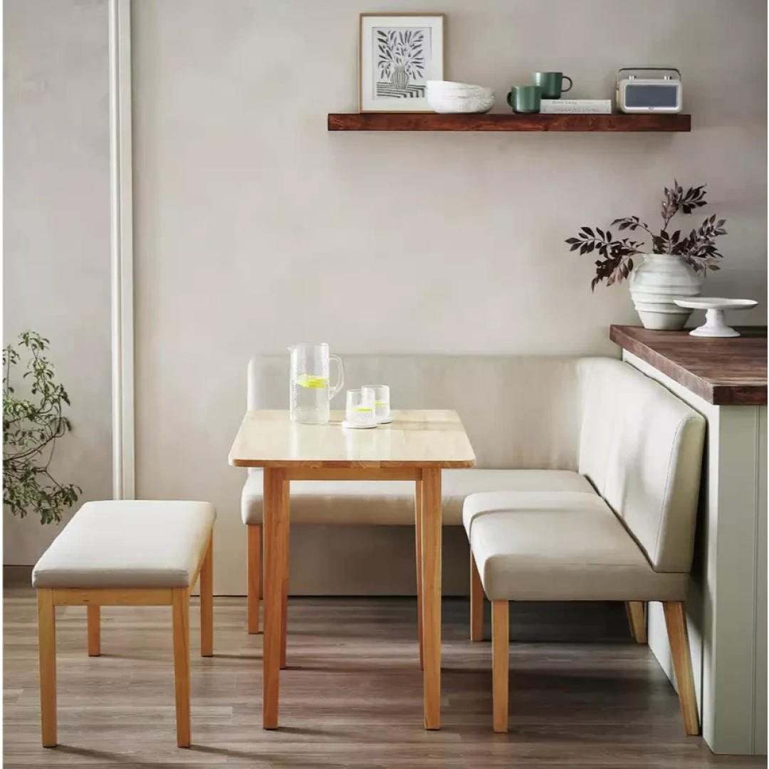 Home Conny Corner Dining Set Natural | Space Saving Kitchen Dining Furniture Set Home Conny Corner Dining Set Natural | Space Saving Kitchen Dining Furniture Set