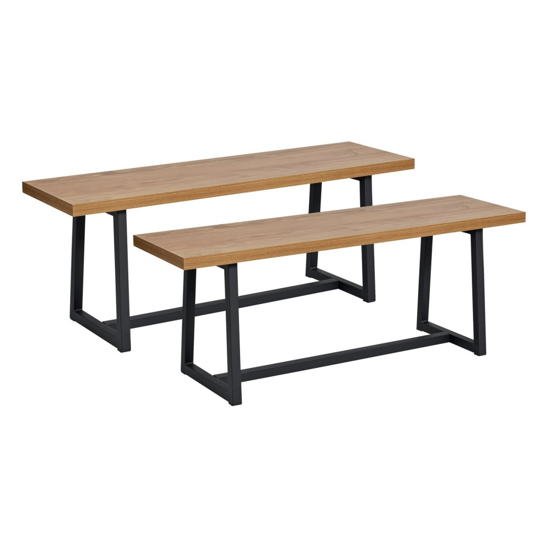 Nomad Pair of Dining Benches - Natural | Stylish Kitchen Accent Nomad Pair of Dining Benches - Natural | Stylish Kitchen Accent