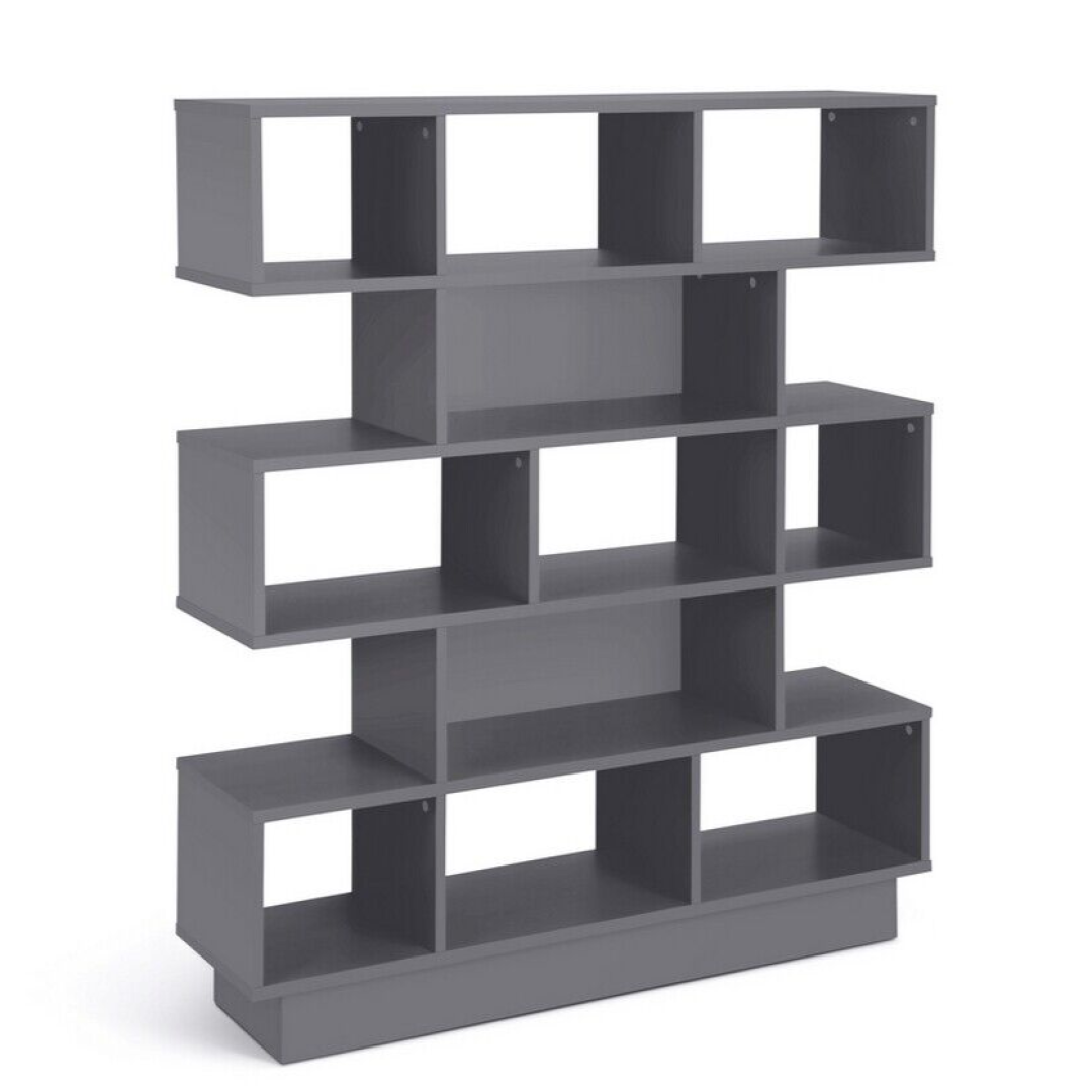 Cubes Wide Bookcase - Grey | Modern Storage Shelving Unit Living Room Furniture Cubes Wide Bookcase - Grey | Modern Storage Shelving Unit Living Room Furniture
