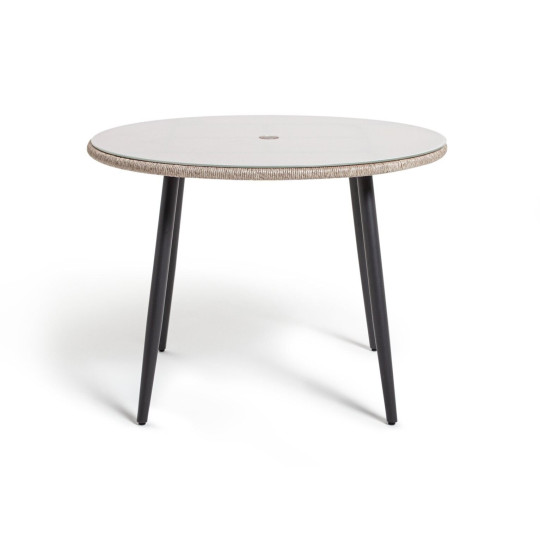 Malta 4 Seater Rattan Effect Dining Table - Natural (ONLY TABLE)
