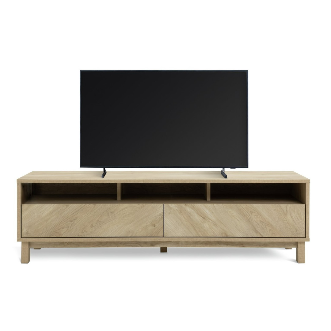 Fynn 2 Drawer TV Unit - Oak | Contemporary Media Furniture Fynn 2 Drawer TV Unit - Oak | Contemporary Media Furniture