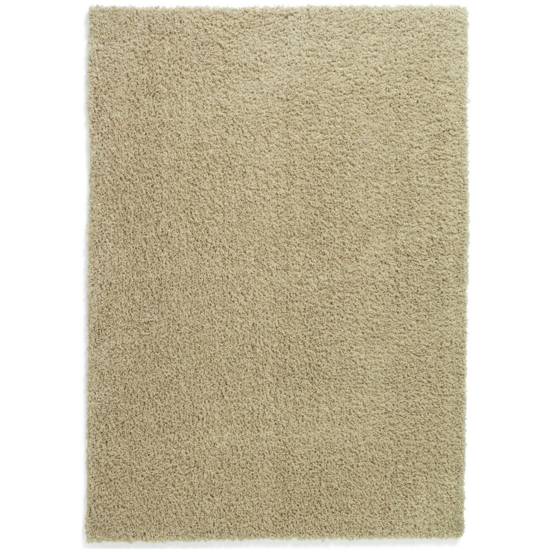 Recycled Cosy Plain Shaggy Rug - 160x230cm - Natural | Soft Eco Carpet Recycled Cosy Plain Shaggy Rug - 160x230cm - Natural | Soft Eco Carpet