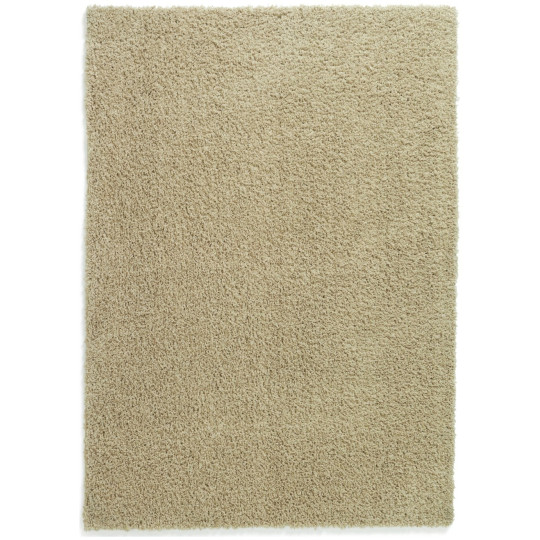 Recycled Cosy Plain Shaggy Rug - 160x230cm - Natural | Soft Eco Carpet