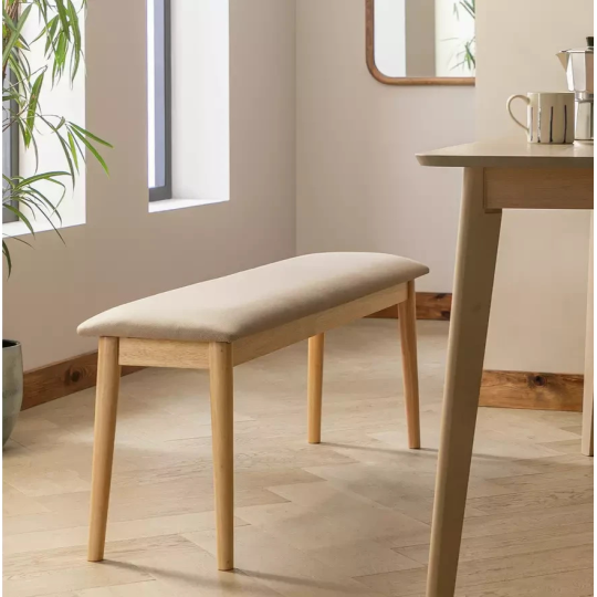 Skandi Wooden Dining Bench Oak | Modern Dining Room Bench Furniture