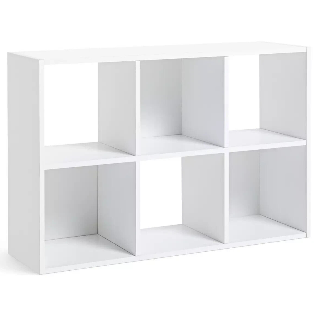 Home Squares 6 Cube Storage Unit - White | Modern Shelf Organizer Storage Home Squares 6 Cube Storage Unit - White | Modern Shelf Organizer Storage