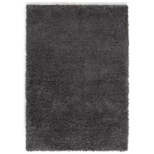 Recycled Cosy Plain Shaggy Rug - 160x230cm - Grey | Soft Living Carpet