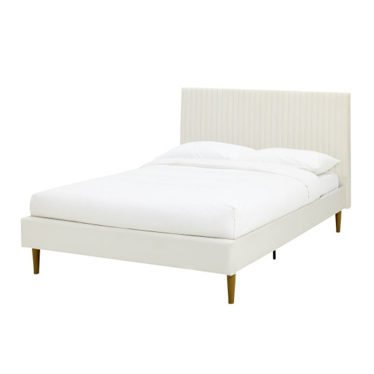 Home Ada Kingsize Velvet Bed Frame - Natural | Luxurious bedframe