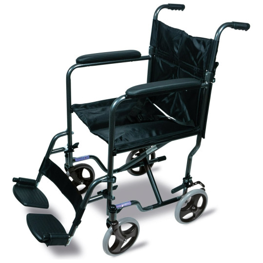 Aidapt Steel Compact Transport Wheelchair | Lightweight Folding Mobility Chair