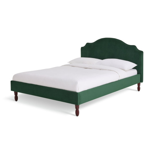 Sophia Kingsize Velvet Bed Frame - Moss Green | Elegant velvet bed