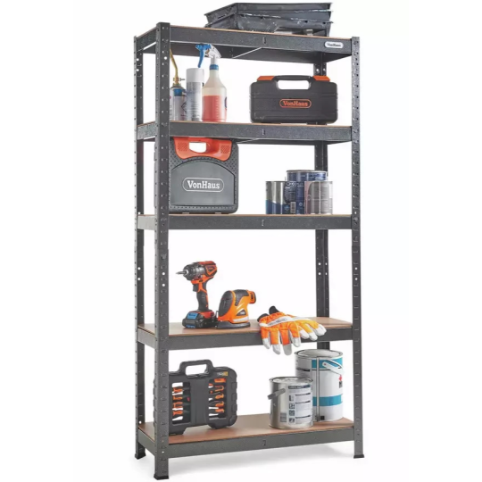 VonHaus 5 Tier Heavy Duty Shelving Unit | Garage Storage Shelving Rack